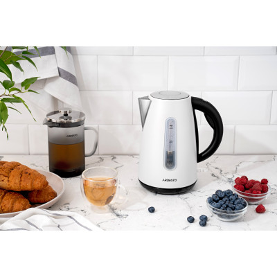 ARDESTO Электрочайник AEKL-F300W 1.7л/2200Вт/strix контроль/нерж.сталь/белый