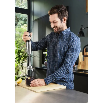 Блендер Tefal заглибний Infiny Force Pro, 1200Вт, 9в1, чаша-800мл, чопер-500мл, спіралайзер, турборежим, чорний Блендер Tefal заглибний Infiny Force Pro, 1200Вт, 9в1, чаша-800мл, чопер-500мл, спіралайзер, турборежим, чорний