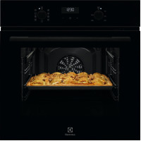 Духова шафа Electrolux електрична, 65л, А, пара, дисплей, конвекція, телескопічні напрямні, чорний