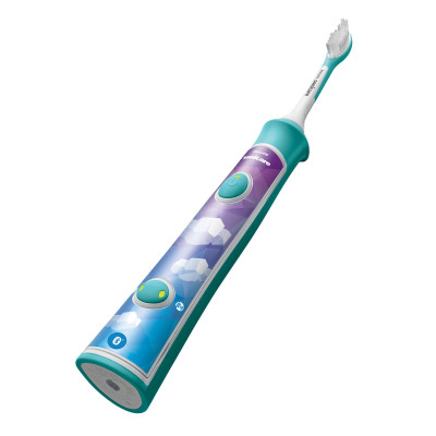 Щітка зубна електр. Philips, Sonicare For Kids, для дітей, 62т. колив/хв, насадок-2, Bluetooth, голубий