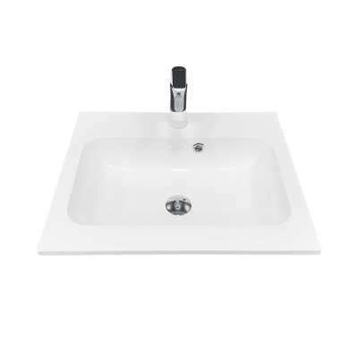 Раковина, умивальник Adamant FRATE, штучний камінь, прямокут., з отвором для змішувача, з отвором для переливу, 550x450x1525мм, накладний, білий Раковина, умивальник Adamant FRATE, штучний камінь, прямокут., з отвором для змішувача, з отвором для переливу, 550x450x1525мм, накладний, білий