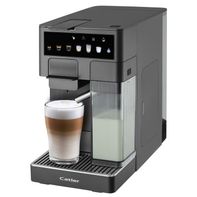 Кавоварка Catler капсульна Renzo 1.6л, капсули, мелена кава, сенсорне керування, автоматичний капучинатор, сірий