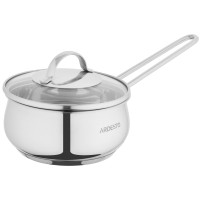 Ковш со стеклянной крышкой Ardesto Gemini Liguria, 1.3л, нержавеющая сталь AR4313GB