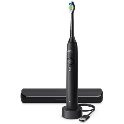 Щітка зубна електр. Philips, Sonicare 3100 series, насадок-1, дорожній футляр, чорний Щітка зубна електр. Philips, Sonicare 3100 series, насадок-1, дорожній футляр, чорний