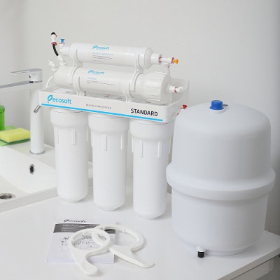 Фільтр зворотного осмосу Ecosoft Standard 5-50, мембрана 50gpd, кран капля Фільтр зворотного осмосу Ecosoft Standard 5-50, мембрана 50gpd, кран капля
