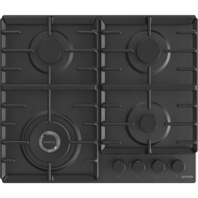 Варильна поверхня Gorenje газова, 60см, чавун, чорний GW642SYB