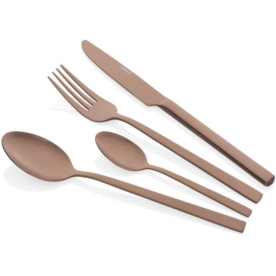 Набір столових приборів ARDESTO Black Mars Favola, 4 прибори, нержавіюча сталь, мідний Набір столових приборів ARDESTO Black Mars Favola, 4 прибори, нержавіюча сталь, мідний