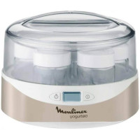Йогуртниця Moulinex 15Вт, склянок-7х0.16л (скло), пластик, біло-сірий