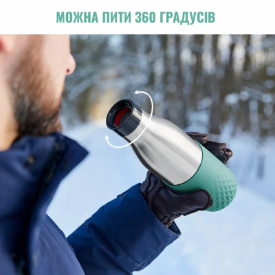 Термопляшка Tefal Bludrop, 500мл, нержавіюча сталь, пластик, зелений Термопляшка Tefal Bludrop, 500мл, нержавіюча сталь, пластик, зелений