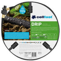 Шланг садовий Cellfast DRIP для крапельного поливу, 1/2", 7.5м (19-001)