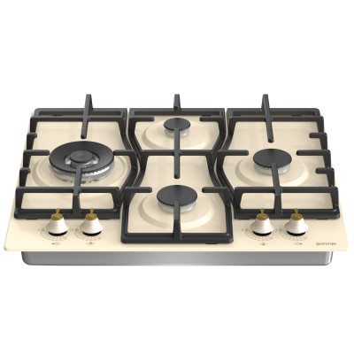 Варильна поверхня Gorenje газова, 60см, чавун, бежевий