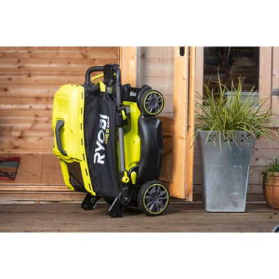 Газонокосилка аккумуляторная Ryobi RY18LMX40B-0 ONE+ 18В 40см 40л 25-70мм бесщеточная мульчирование до 400м.кв 18.2кг (без АКБ и ЗУ) (5133005479)