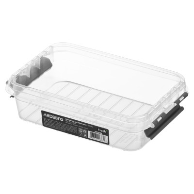 Контейнер для зберігання харчових продуктів ARDESTO Fresh 0.52л, пластик, прямокутна, сірий