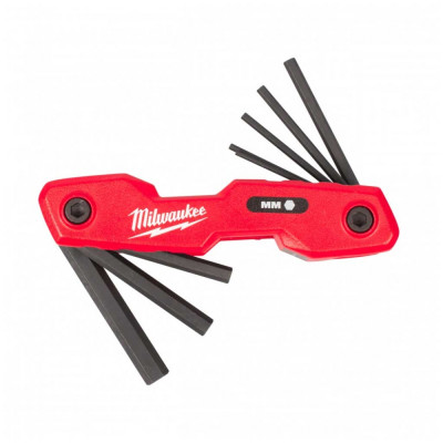 Ключі шестигранні Milwaukee, 118мм, HEX1.5-8мм, складаються в корпус, набір 8шт