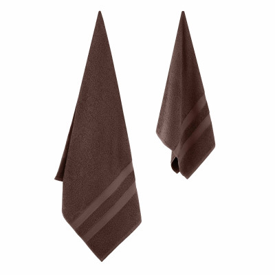 Набір рушників махрових ARDESTO Splendid 50х90см, 70х140см, 2шт, 100% бавовна, коричневий