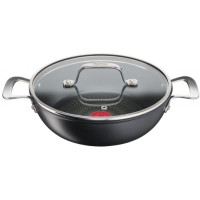 Сотейник с крышкой Tefal Unlimited, 26см, 2.5л, алюминий, стекло, черный Сотейник с крышкой Tefal Unlimited, 26см, 2.5л, алюминий, стекло, черный