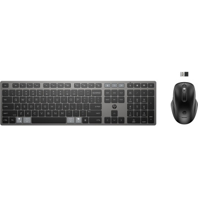 Комплект клавіатура та миша HP 720 Multi-Device Rechargeable, BT, EN/UK, чорний