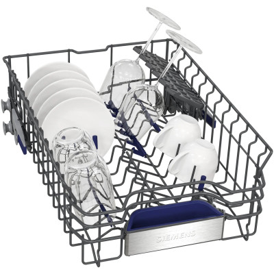 Посудомийна машина Siemens вбудована, 10компл., A+, 45см, дисплей, 3й кошик, Zeolith, білий