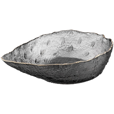 Салатник ARDESTO Leaf, 17.5см, скло, сірий