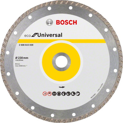 Диск алмазний Bosch Professional Eco Univ.Turbo 230х22.23мм Диск алмазний Bosch Professional Eco Univ.Turbo 230х22.23мм