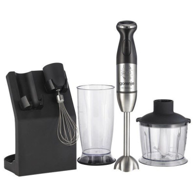 Блендер Gorenje погружной 800Вт, 5в1, чаша-500мл, измельчитель, черный (HBC807QB) Блендер Gorenje погружной 800Вт, 5в1, чаша-500мл, измельчитель, черный (HBC807QB)