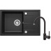 Набір для кухні Deante Leda, гранітна мийка ZRD_2113 + зміш. BEN_262M, графіт-хром Набір для кухні Deante Leda, гранітна мийка ZRD_2113 + зміш. BEN_262M, графіт-хром