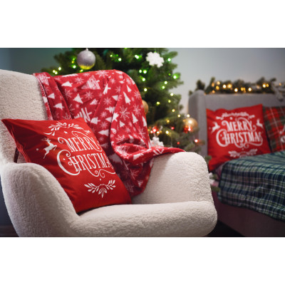 Плед ARDESTO Fleece 130x160см, 100% поліестер, засніжені ялинки