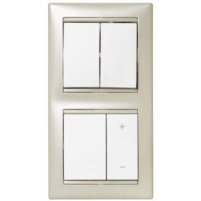 Перемикач 2-х клавішний Legrand Valena Classic, 10АХ, 250V, автоматичні клеми, білий