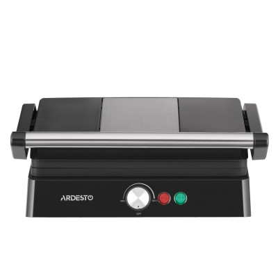 ARDESTO Гриль прижимний GH-1800MB, 1800Вт, розкриття на 180°, чорно-сріблястий ARDESTO Гриль прижимний GH-1800MB, 1800Вт, розкриття на 180°, чорно-сріблястий