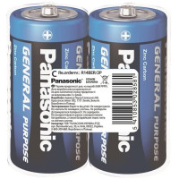 Батарейка Panasonic GENERAL PURPOSE вугільно-цинкова C(R14) плівка, 2 шт.