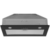 Витяжка Ardesto вбудована, 52см, 700м3ч,  скло, 2х1Вт LED, кнопкове, чорний