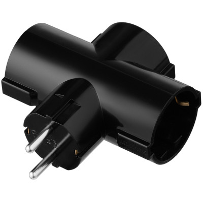 Мережевий адаптер 2E 3xТип F, 16A, чорний (2E-AD0103BK) Мережевий адаптер 2E 3xТип F, 16A, чорний (2E-AD0103BK)