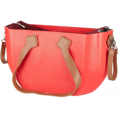 Сумка Nuvita MyMia ручки еко-шкіра, ремені для коляски, червоно-коричневий