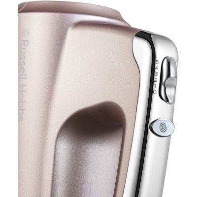 Миксер Russell Hobbs ручной Smoky Quartz, 350Вт, насадки-4, турборежим, серебристый (25892-56)