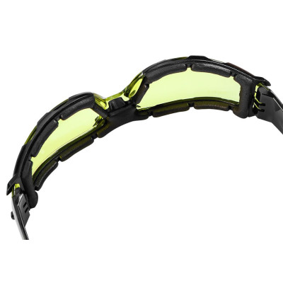 Окуляри захисні Neo Tools протиосколкові, клас захисту FT, резинові дужки, полікарбонат, жовтий