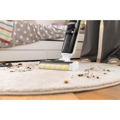 Пилосос Karcher безпровідний FCV 4 Dry Extra, вологе прибирання, конт пил -0.45л, вода -0.75л, автон. робота до 45хв, самоочищення, білий Пилосос Karcher безпровідний FCV 4 Dry Extra, вологе прибирання, конт пил -0.45л, вода -0.75л, автон. робота до 45хв, самоочищення, білий