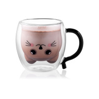 ARDESTO Набір чашок з ручками Animals з подвійними стінками, 250 мл, 2 од., боросилікатне скло ARDESTO Набір чашок з ручками Animals з подвійними стінками, 250 мл, 2 од., боросилікатне скло
