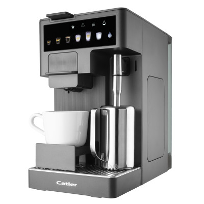 Кавоварка Catler капсульна Renzo 1.6л, капсули, мелена кава, сенсорне керування, автоматичний капучинатор, сірий
