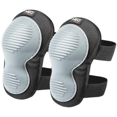 Наколінники захисні Neo Tools, накладка TPR, м'яка тканинна подушка, поліестер 600D, категорія 1, на липучці, 20.5х16см, чорно-сірий Наколінники захисні Neo Tools, накладка TPR, м'яка тканинна подушка, поліестер 600D, категорія 1, на липучці, 20.5х16см, чорно-сірий