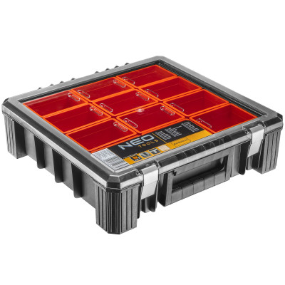 Neo Tools Органайзер, 12 контейнерів, 12х40х40см, пластмаса Neo Tools Органайзер, 12 контейнерів, 12х40х40см, пластмаса