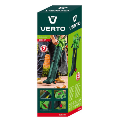 Verto Пилосос садовий, 2800Вт, 40л, 3функц., 13000л/год, подрібнення, 3.15кг