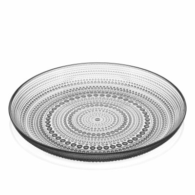 ARDESTO Тарілка Verbena, 24.5см, скло, сірий