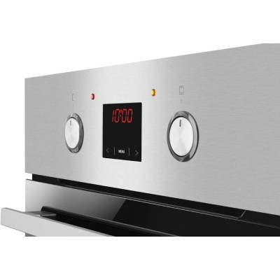 Духовка электрическая Hansa, 60см, 62л, A, гриль , эмаль легкой очистки, дисплей, нержавеющая сталь