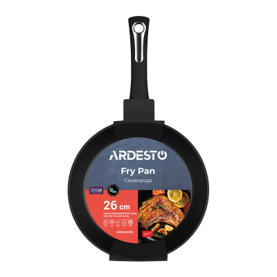 Сковорода ARDESTO Gemini Trento, 26см, алюміній, чорний Сковорода ARDESTO Gemini Trento, 26см, алюміній, чорний