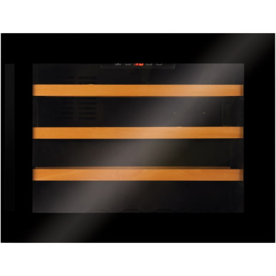 Холодильник Hansa вбудований для вина, 45.5x59х60.8, холод.відд.-63л, зон - 1, бут-28, ST, диспл внутр., чорний