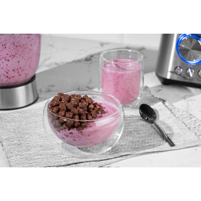 Пиала Ardesto с двойными стенками, 14.5см, боросиликатное стекло, прозрачный