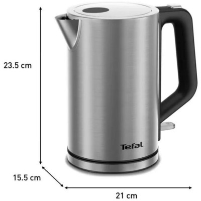 Електрочайник Tefal Bronx Electric 1.7л, нерж. сталь, сірий