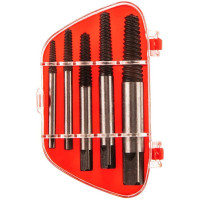 Екстрактори для зламаних гвинтів Top Tools, набір 5шт, для гвинтів 3.3-19мм, кейс Екстрактори для зламаних гвинтів Top Tools, набір 5шт, для гвинтів 3.3-19мм, кейс