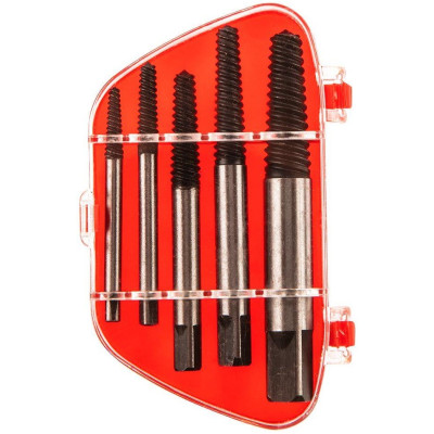 Экстракторы для сломанных винтов Top Tools, набор 5шт, для винтов 3.3-19мм, кейс Экстракторы для сломанных винтов Top Tools, набор 5шт, для винтов 3.3-19мм, кейс