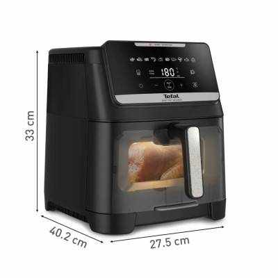 Мультипіч Tefal Easy Fry Silence XXL, 1800Вт, чаша-7л, сенсорне керув., 10 програм, з віконцем, пластик, чорний